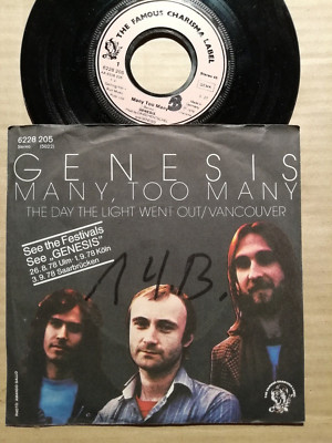 GENESIS - MANY, TOO MANY / THE DAY THE LIGHT WENT OUT - 7''-SIN - GER 1978 (12)