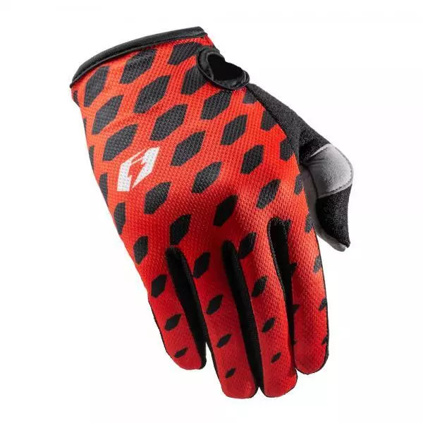 JITSIE G2 DANJON TRIALS BIKE RIDING GLOVES. RED. OFF ROAD