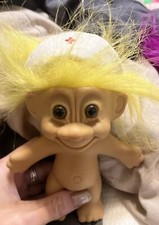Russ Troll Red Cross Nurse 5" with Yellow Hair Item Number 18309 With Hat