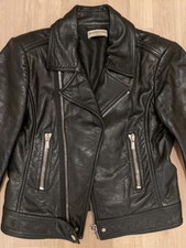 Balenciaga Leather Biker Moto Jacket Black - Uk 10 Eu 38 Us 6