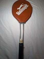 Vintage Slazenger Tennis Racquet Aluminum Model LK 60 Grip 4 1/4"Lw/Head Cover