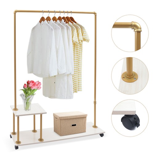Commercial Garment Rack Rolling Collapsible Clothing Display Shelf Free Standing - Picture 14 of 16