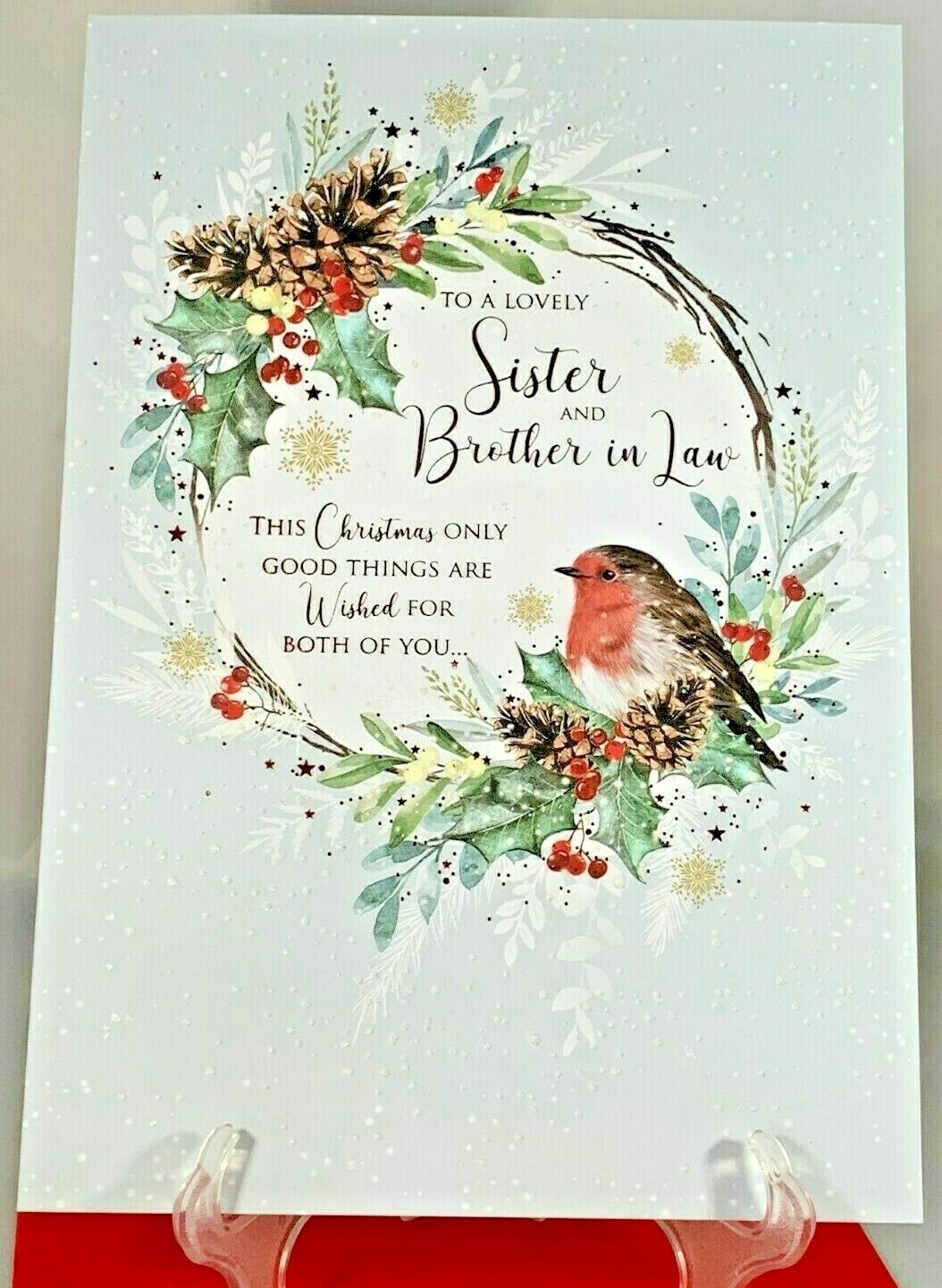 Christmas Card Sister & Brother-In-Law Large Xmas Cherry Orchard