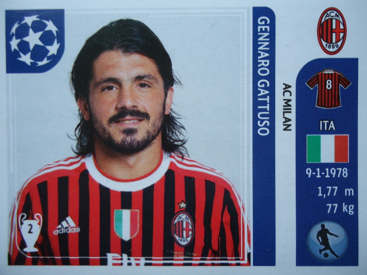 2001 PANINI CALCIO MILAN GATTUSO ジャージカード Panini WCCF 2001-02 Gennaro Ivan Gattuso Milan Football