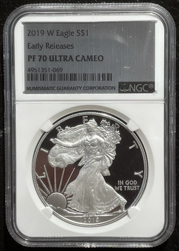 2019-W $1 SILVER AMERICAN EAGLE NGC PF70 Early Releases : 06604