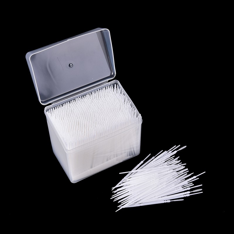 1100Pcs Plastic Dental Picks Oral Hygiene 2 Way Interdental Brush Tooth sh