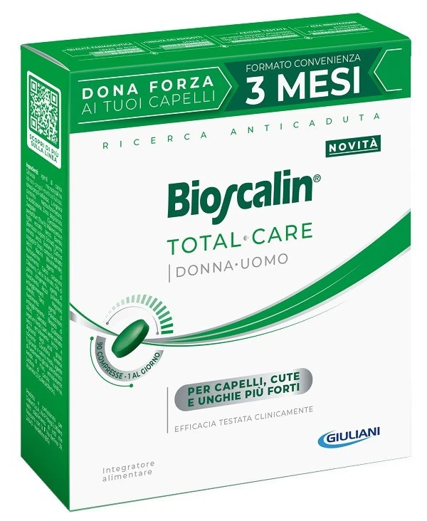 Bioscalin TOTAL CARE Trattamento Anticaduta Capelli Uomo - Donna - 30/60/90 cpr