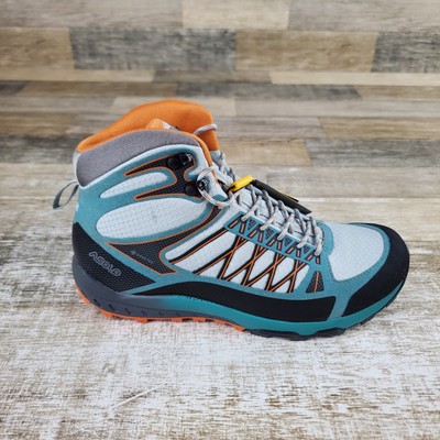 Asolo Grid GV ML Womens Hiking Shoes Sz 7 Sky Gray North Sea Lace Up Mid Top
