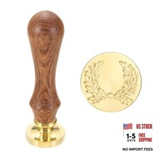 Vintage Wax Seal Stamp, 25mm Flowers and Plants Brass Flowers and Plants,F58