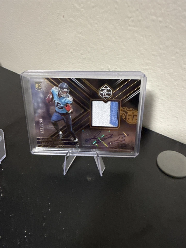 2022 Panini LimitedRookie Patch Autographs Treylon Burks #114 /199 (AU, MEM, RC) - Image 1 of 2
