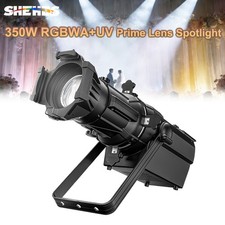 SHEHDS 350W RGBWAUV LED Prime Lens Spotlight LEKO Profile Spot Light Party Stage