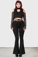 KILLSTAR Schlaghose - Creep Dawn elastisch Schnürung Goth Gothic Alternative