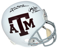JOHN DAVID CROW SIGNED TEXAS A&M AGGIES FULL SIZE HELMET + BRYANT'S ONLY HEISMAN