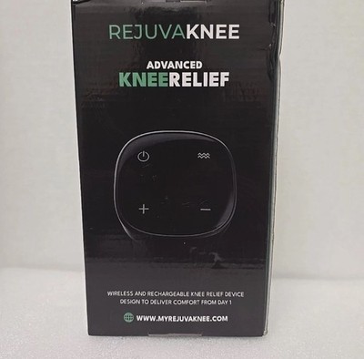 REJUVA KNEE Advanced Knee Relief Wireless Rechargeable Knee Brace Gray- NIB