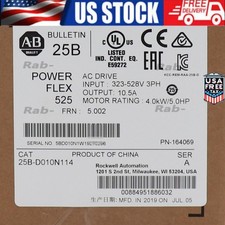 Allen-Bradley 25B-D010N114 PowerFlex 525 4kW 5Hp AC Drive Factory US Free Tax