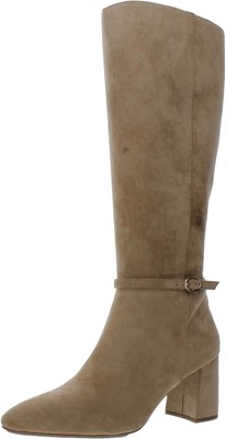 Anne Klein Womens BRENICE Pointed toe Zipper side closure Thigh-High Boots 