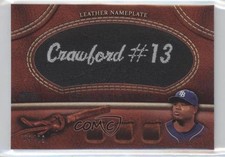 2011 Topps Manufactured Glove Leather Nameplate Black 49/99 Carl Crawford 0w7