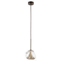HäNgelampe Esszimmer Glas Metall Cognac Braun G9 B:15 Cm Pendelleuchte Esstisch