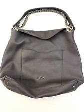 Borsa Liu Jo Hobo a spalla grigio antracite con catena e tracolla - Usata