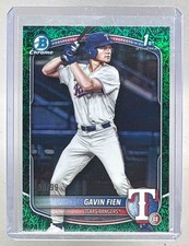 Gavin Fien 2025 Bowman Chrome Draft #BDC-15 Green Grass Refractor 1st RC 53/99