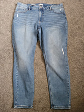 Women's Ava  Viv High Rise Skinny Destructed Faded Stretch Jeans Size 18