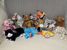 TY Beanie Babies Lot of 12 Some Less Common Booties Lightning Pounds More NEW