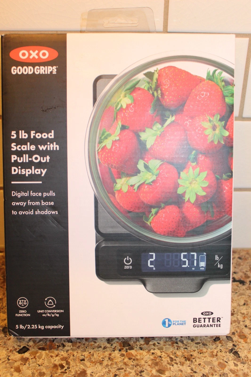 OXO Good Grips 5 lb Food Scale with Pull-Out Display Kitchen Pantry New in Box