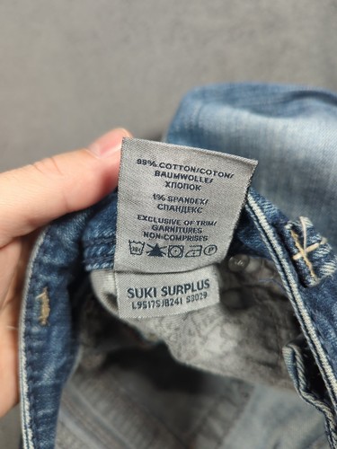 Silver Jeans Damen 29x34 (32x33) blau Bootcut Suki Surplus Whiskered Denim Hose - Bild 4 von 9