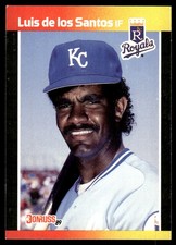 Luis de los Santos 1989 Donruss #562 Royals MLB READ FREE SHIPPING AutographDen