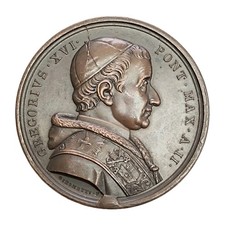 Medaglia Vaticana Gregorio XVI Possesso del Laterano 37.65 Gr 43