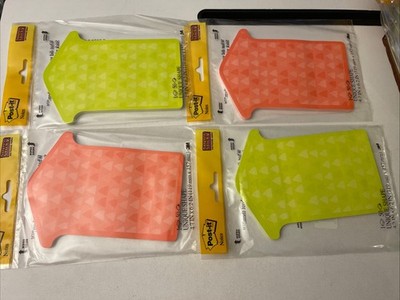 Large Arrow Shaped Post It Notes 4 Packs Of 50 Notes - Unique Shape