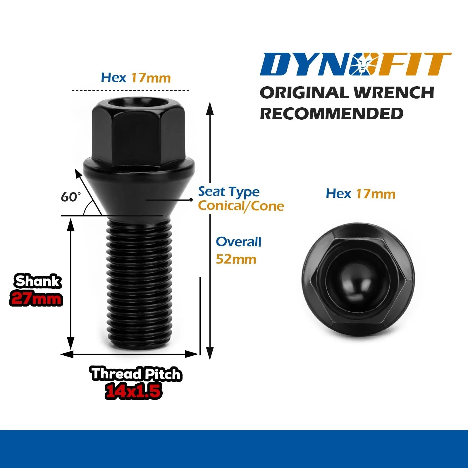 Lug Bolt Wheel Screw 14x1.5 For Porsche Audi Etron GT Bentley Bentayga WHT006978