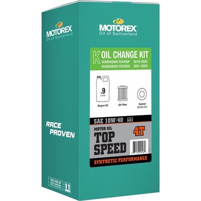 Motorex Top Speed Oil Change Kit for Kawasaki KX 450 - 0.90L - 10W/40 311248