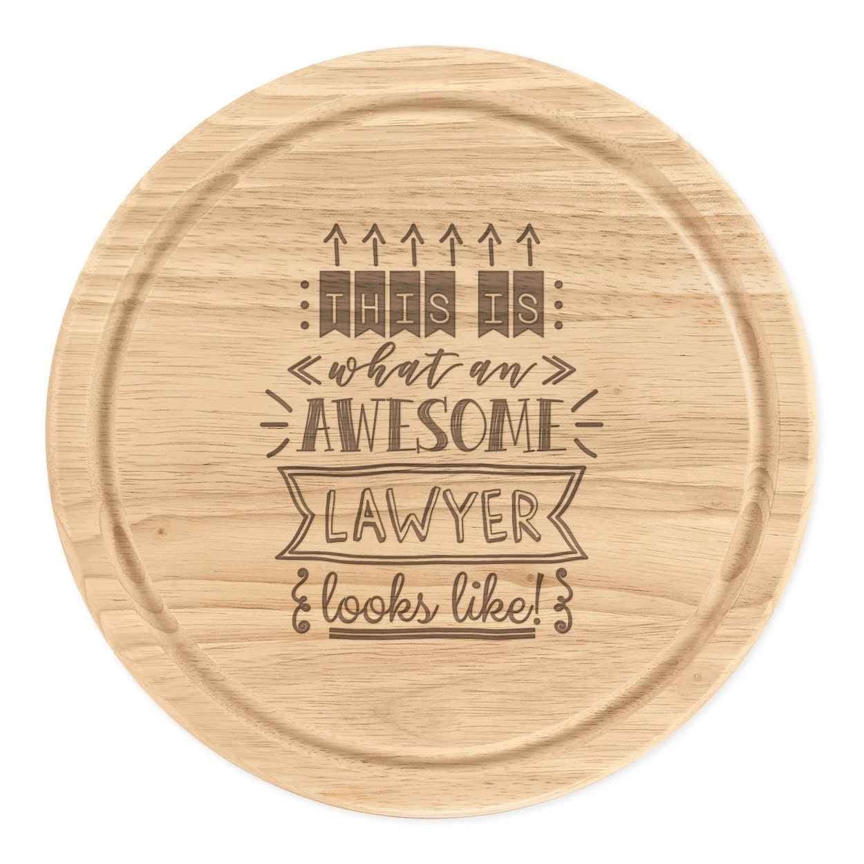 This Is What An Awesome Lawyer Looks Like Round Chopping Cheese Board Funny
