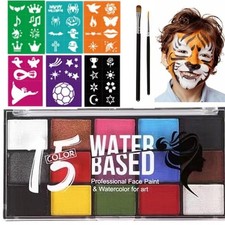 Face Painting Kit for Kids - 15 Color Large Water Based Makeup 15 Color-A