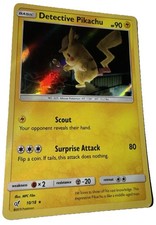 Detective Pikachu 10/18 Holo Detective Pikachu - Pokemon Card - NM