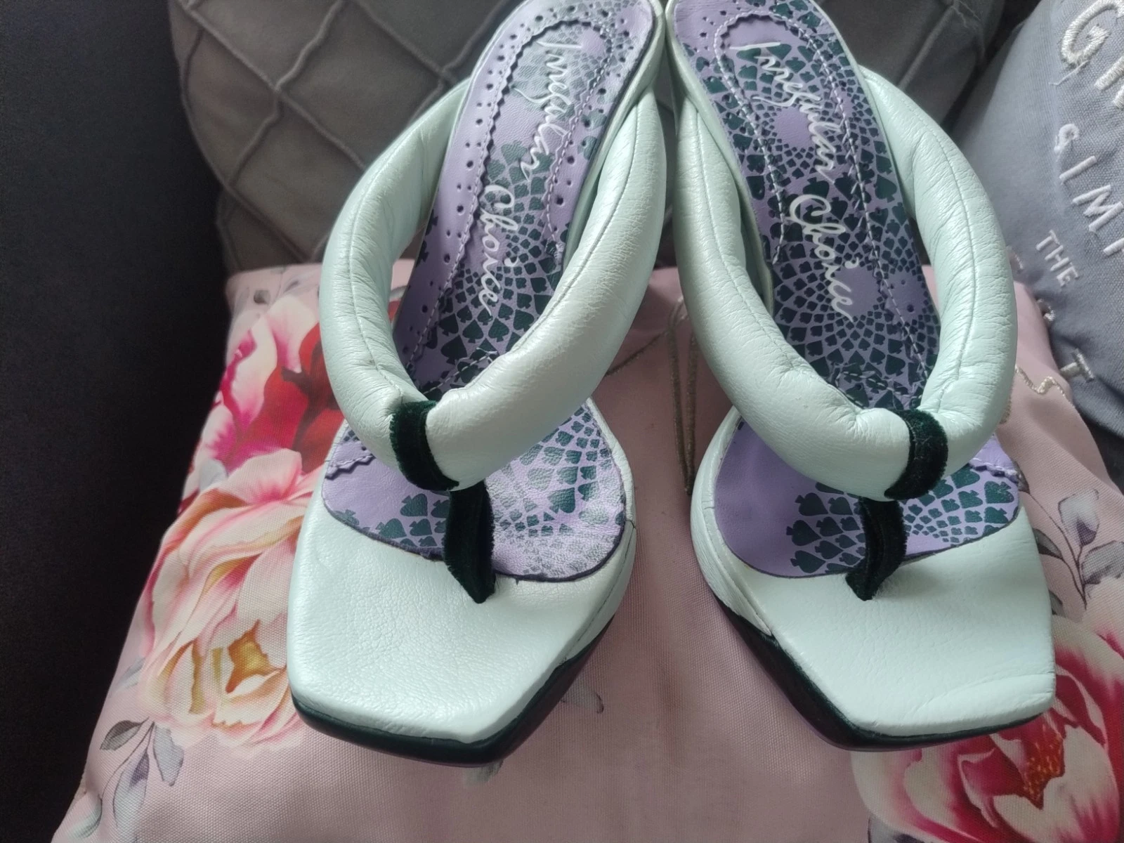Irregular Choice Unicorn Flipflops Sandals Size 5 EU 38 Mint Green Colour