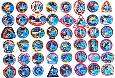 Vintage Lot of 50 NASA STS Shuttle Mission Astronaut Space Patches