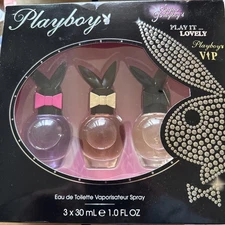 Playboy Play It Lovely Rock VIP Coty Women 1 oz Eau de Toilette Gift Set Y2K
