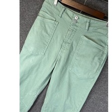 Anthrolopogie Pilcro The Wanderer Mid Rise Green Utility Cargo Pants Size 29 T