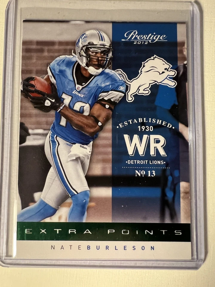 2012 Playoff Prestige Extra Points Green /25 Nate Burleson #63 - Image 2 of 3