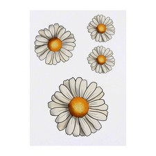 4 x 'Daisy' Temporary Tattoos / Transfers TO00044367 