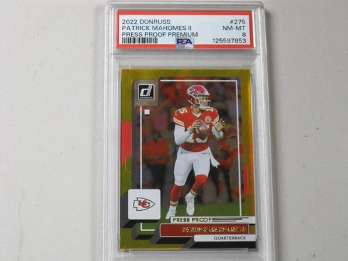 2022 Donruss Gold Press Proof Premium #275 Patrick Mahomes II PSA 8 NM-MT
