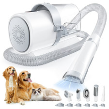 5-in-1 Dog Grooming Vacuum  Hair Clipper Kit, 2.5L Quiet Pet Grooming Tool Set