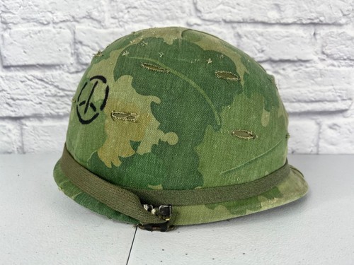 Refurbished Vietnam War M-1 Helmet #3: All Original G.I. Parts