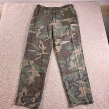 VTG Jungle Fatigue military cargo pants men  s large measurement herringbone