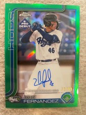 2025 Topps Pro Debut Jose Fernandez /99 Green Refractor On Card Auto #PDC-612