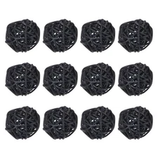 12 Pcs Wicker Rattan Balls 1.2In for Vase Fillers Party Decorative Black