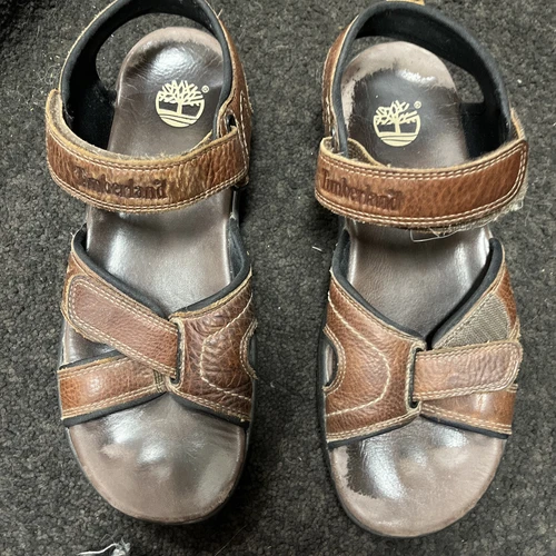 Timberland Sandali Uomo 10 M Pelle Gancio e Passante Marrone 38526 6256