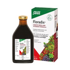 Floradix Liquid Iron and Vitamin Formula 500ml Contains Gluten Choose your size
